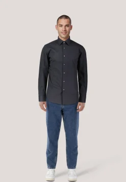 Herren Hemd H-HANK-KENT-C1-214 Slim Fit Langarm