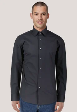 Herren Hemd H-HANK-KENT-C1-214 Slim Fit Langarm