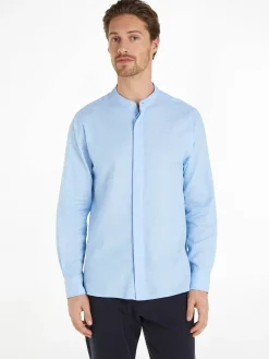 Herren Hemd mit Leinen DC LINEN DOBBY SHIRT Regular Fit Langarm