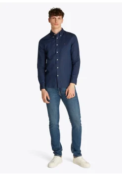 Herren Hemd mit Leinen LINEN BLEND SOLID RF SHIRT