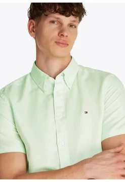 Herren Hemd mit Leinen LINEN BLEND SOLID SS RF SHIRT