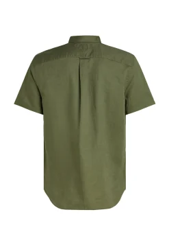 Herren Hemd mit Leinen LINEN BLEND SOLID SS RF SHIRT