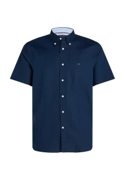 Herren Hemd mit Leinen LINEN BLEND SOLID SS RF SHIRT