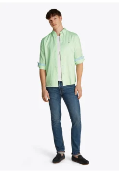 Herren Hemd mit Leinen LINEN BLEND SOLID RF SHIRT
