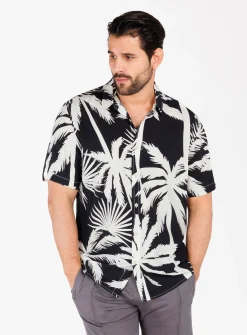 Herren Hemd MSH PALMS Regular Fit Kurzarm