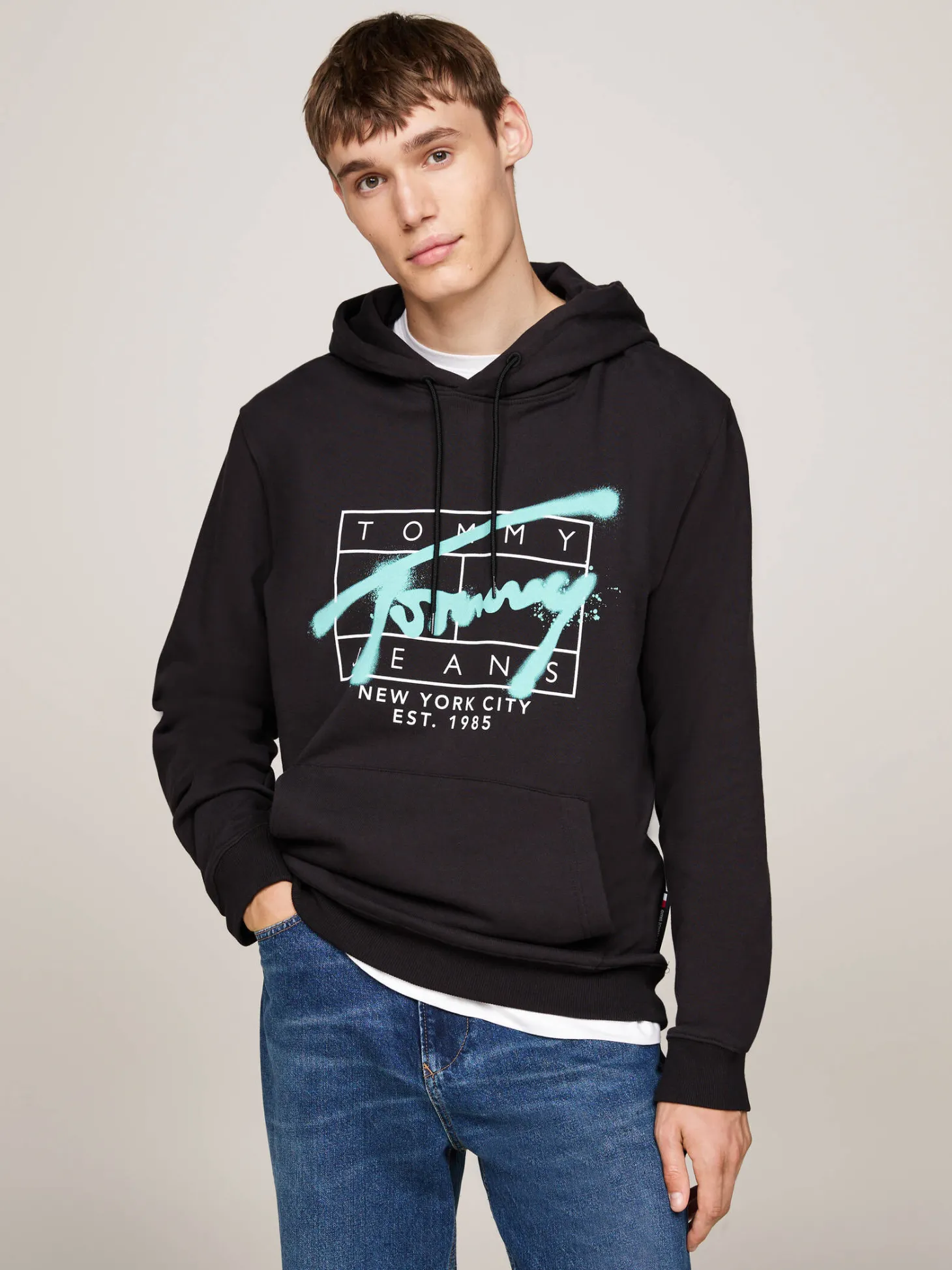 Herren Hoodie mit Graffiti Print