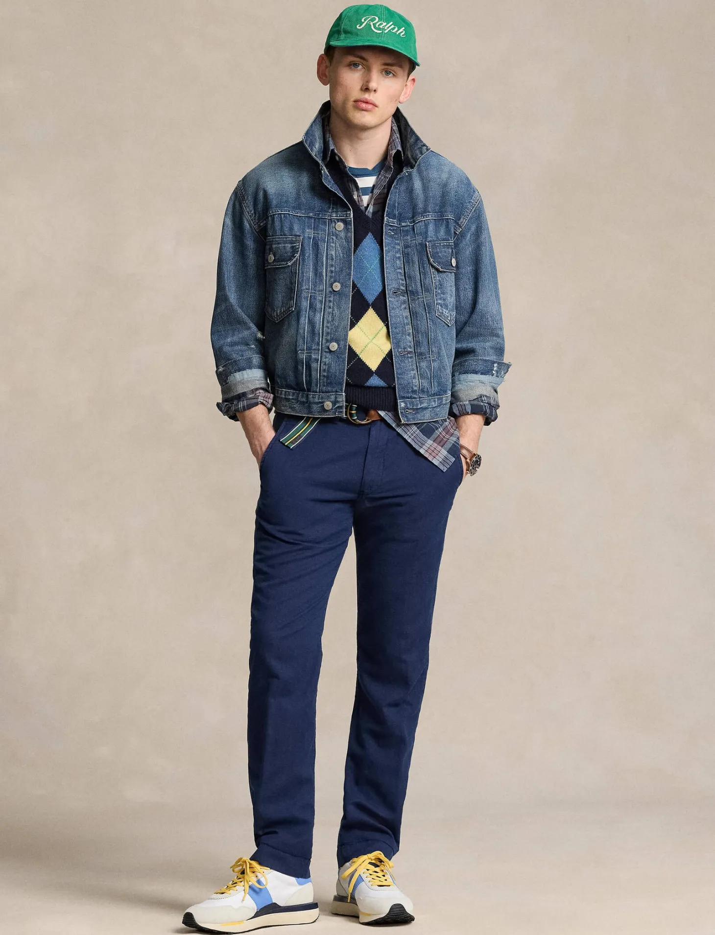 Herren Hose mit Leinen