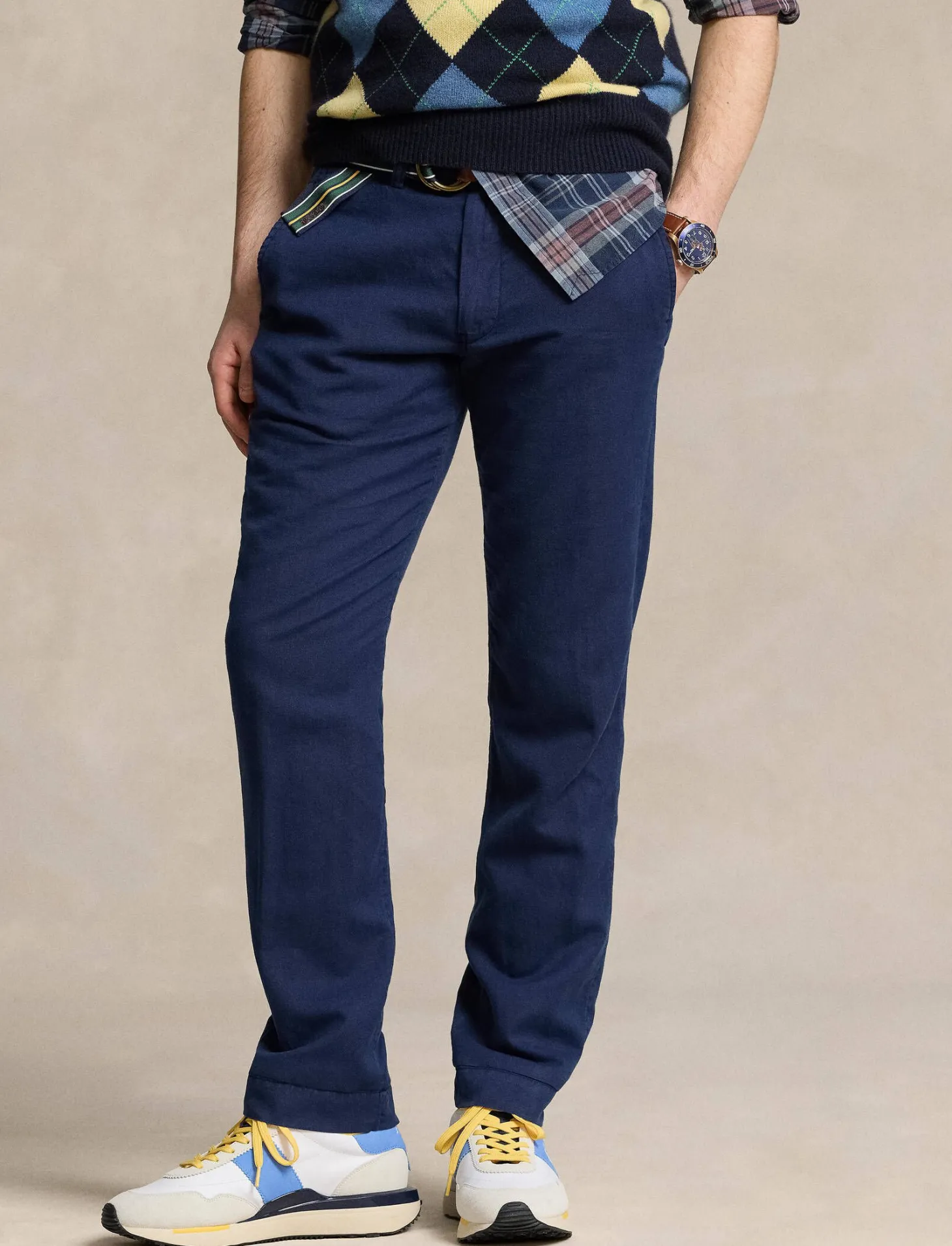 Herren Hose mit Leinen