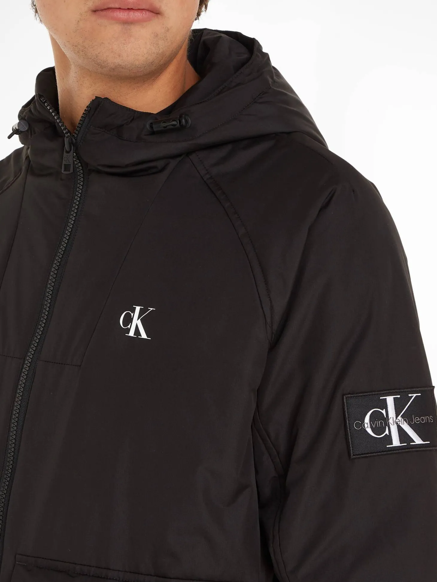 Herren Jacke PADDED HOODED HARRINGTON