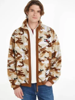 Herren Jacke SHERPA mit Camouflage-Logo Print Relaxed Fit