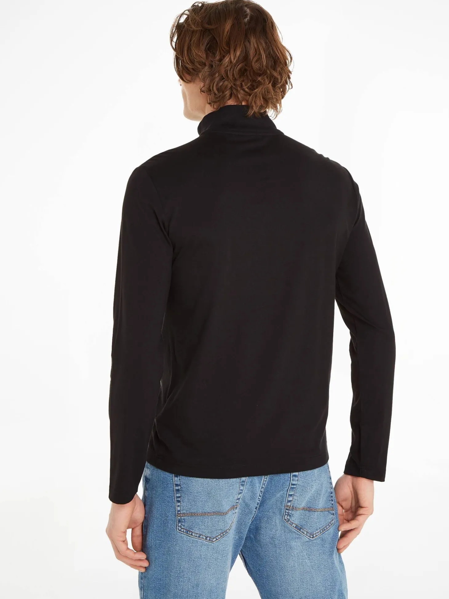 Herren Langarmshirt SMOOTH COTTON LS ZIP UP