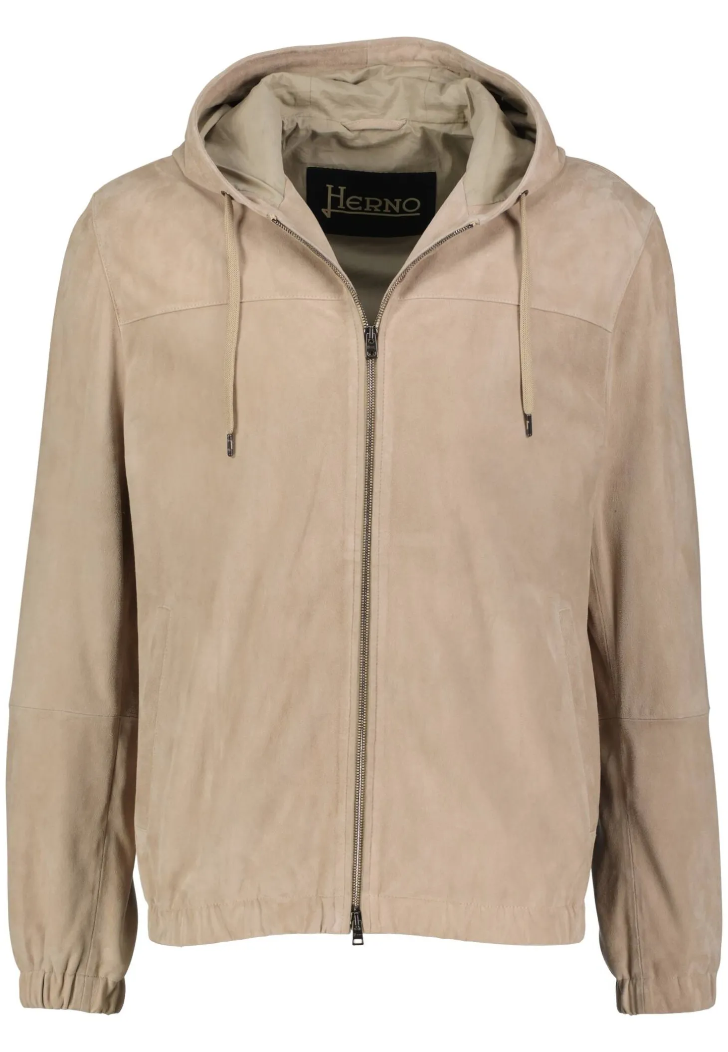 Herren Lederjacke mit Kapuze