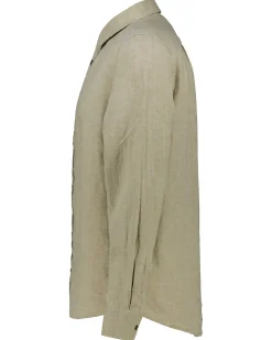 Herren Leinenhemd Slim Fit Langarm