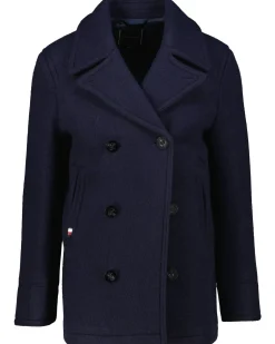 Herren Mantel mit Wolle THE PREMIUM CLASSIC PEACOAT