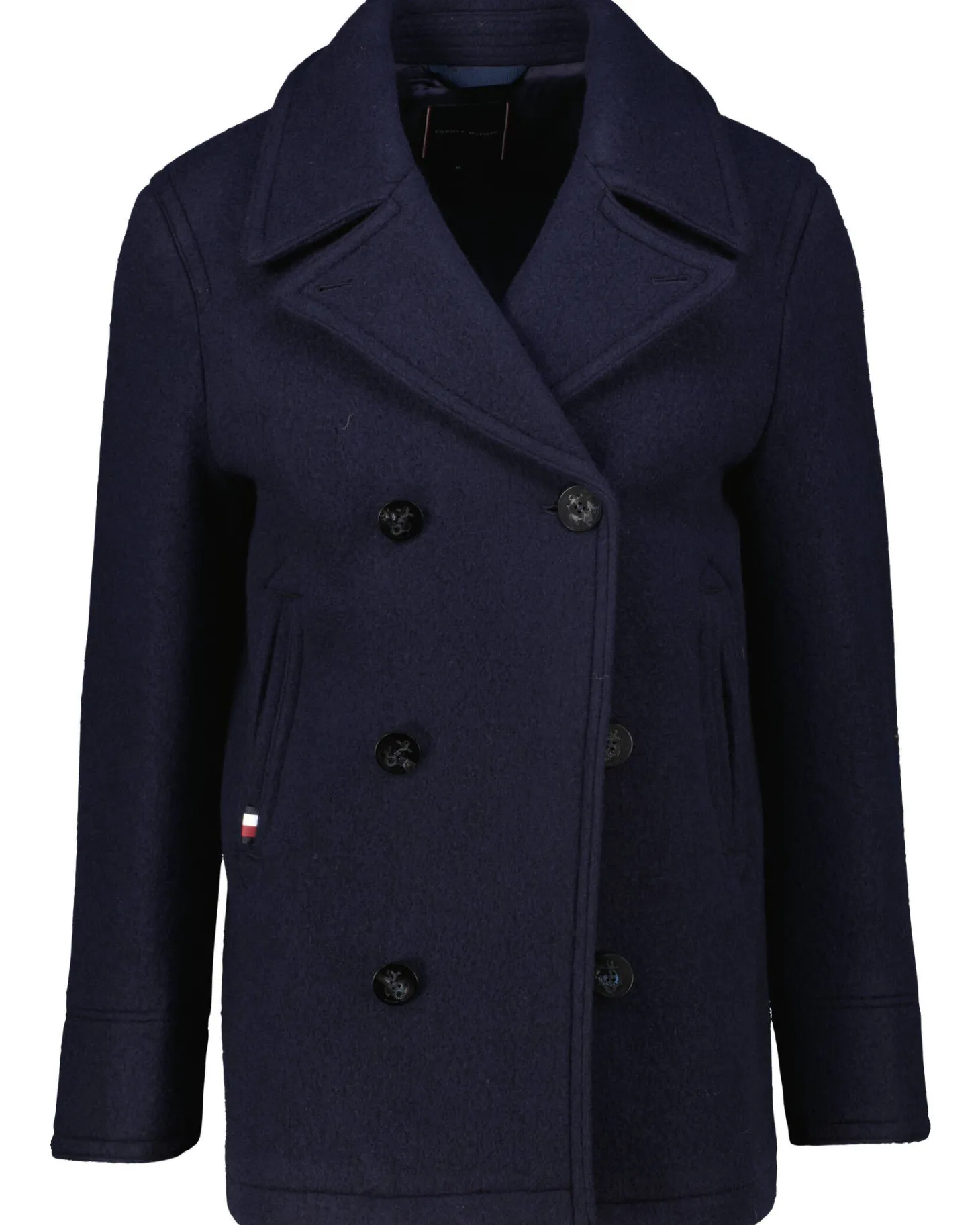 Herren Mantel mit Wolle THE PREMIUM CLASSIC PEACOAT