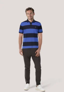 Herren Poloshirt aus Bio-Baumwoll-Pique BLOCK STRIPE