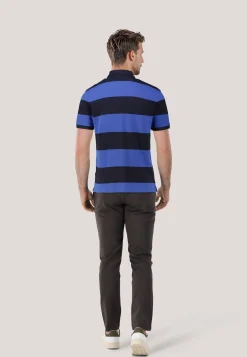 Herren Poloshirt aus Bio-Baumwoll-Pique BLOCK STRIPE