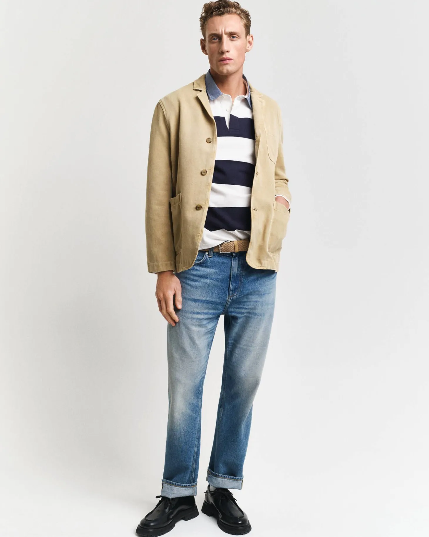 Herren Poloshirt CHAMBRAY HEAVY RUGGER