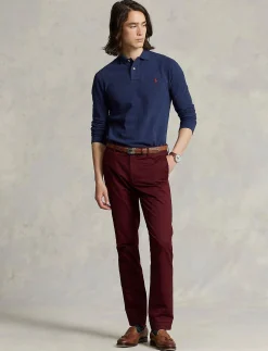 Herren Poloshirt Custom Slim Fit Langarm