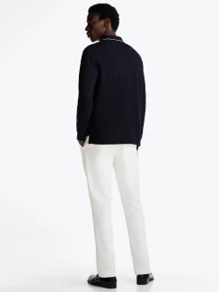 Herren Poloshirt LS ZIP RWB DETAIL REG POLO