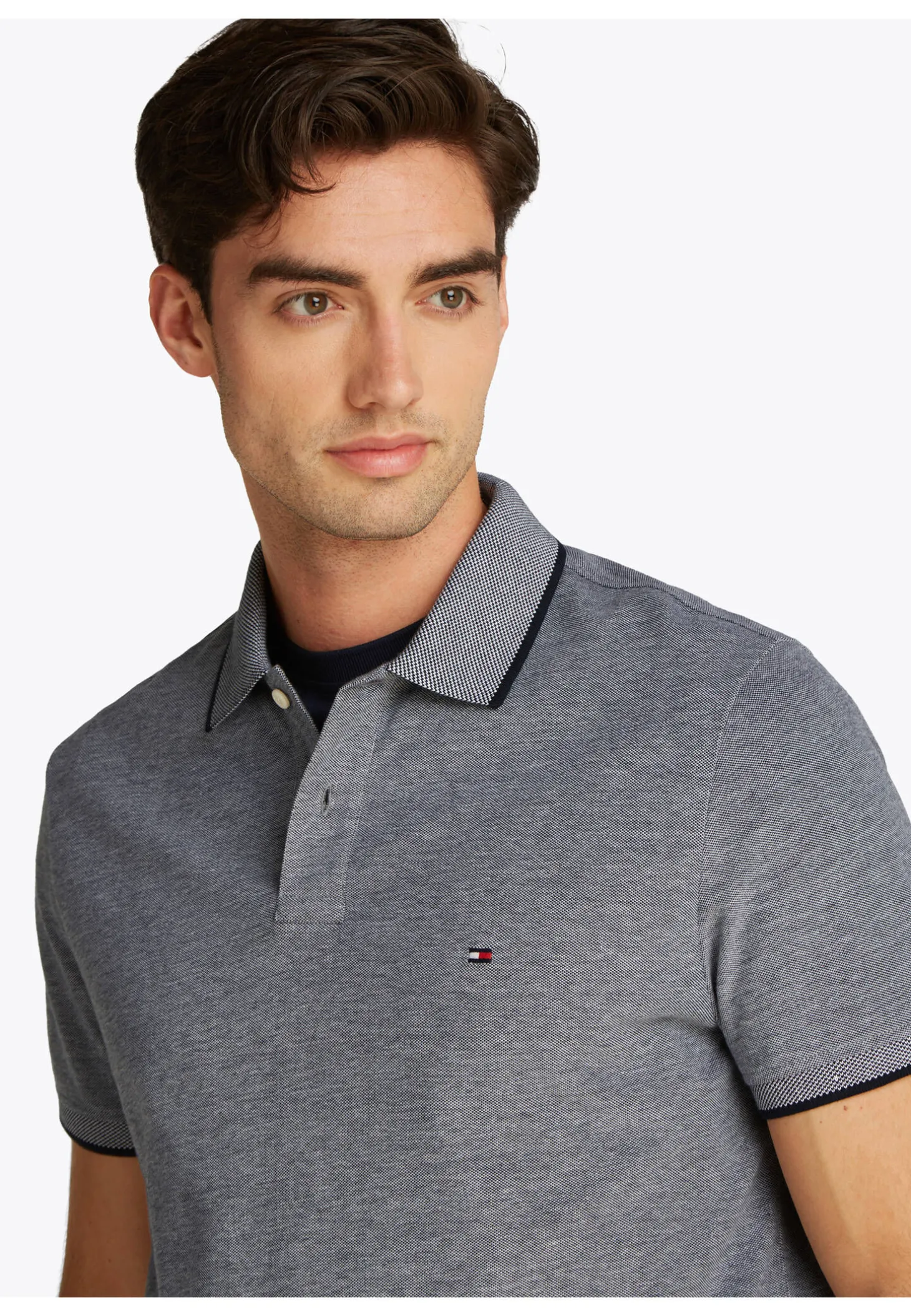 Herren Poloshirt OXFORD TWO TONE TIPPED REG POLO
