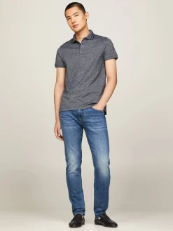 Herren Poloshirt PRETWIST MOULINE Slim Fit Kurzarm