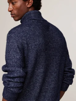 Herren Rollkragenpullover mit Baumwolle und Wolle DC STRUCTURE MOULINE ROLL NECK