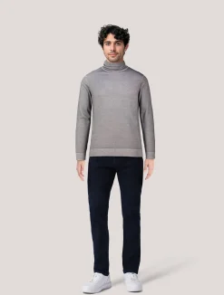 Herren Rollkragenpullover aus Schurwolle Regular Fit