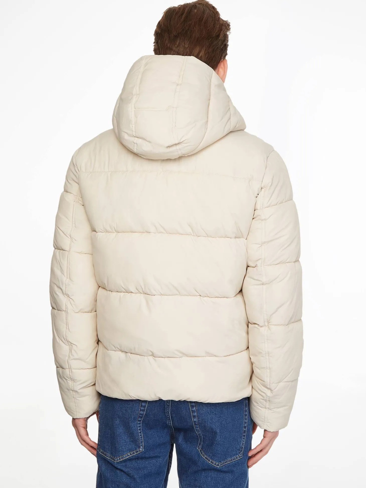 Herren Steppjacke mit Kapuze CRINKLE NYLON PUFFER JACKET