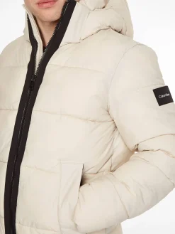 Herren Steppjacke mit Kapuze CRINKLE NYLON PUFFER JACKET
