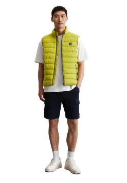 Herren Steppweste wasserabweisend mit Packtasche Regular Fit