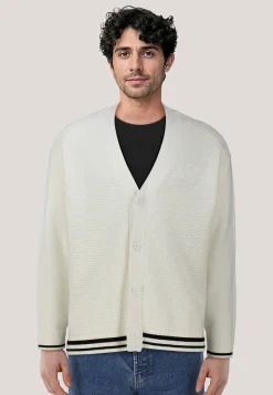 Herren Strickjacke Baumwolle-Lyocell-Mix K_MESH HERITAGE