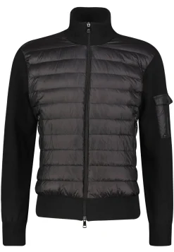 Herren Strickjacke mit Steppfront und Daunenwattierung