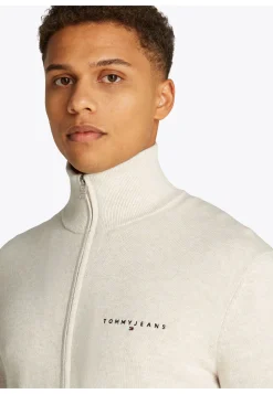 Herren Strickjacke TJM SLIM LINEAR FZ SWEATER Slim Fit