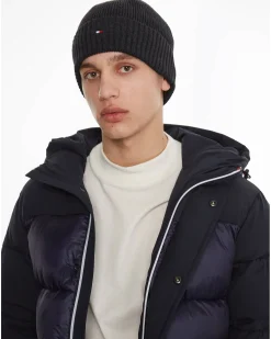 Herren Strickmütze aus Bio-Baumwolle und Kaschmir ESSENTIAL FLAG BEANIE