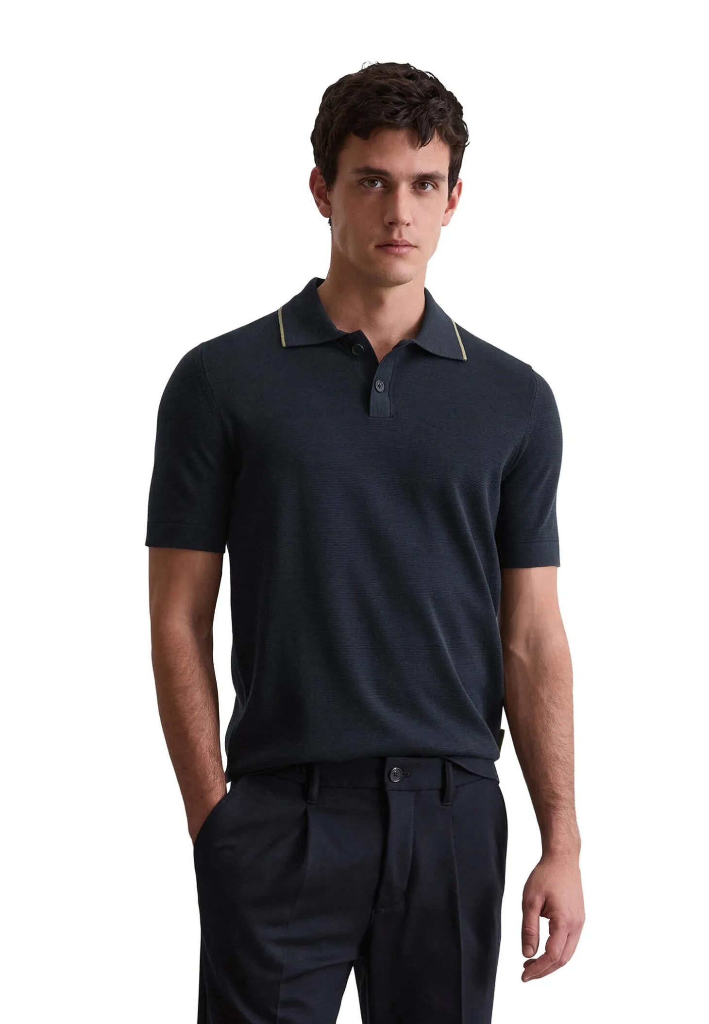 Herren Strickpoloshirt aus Bio-Baumwolle