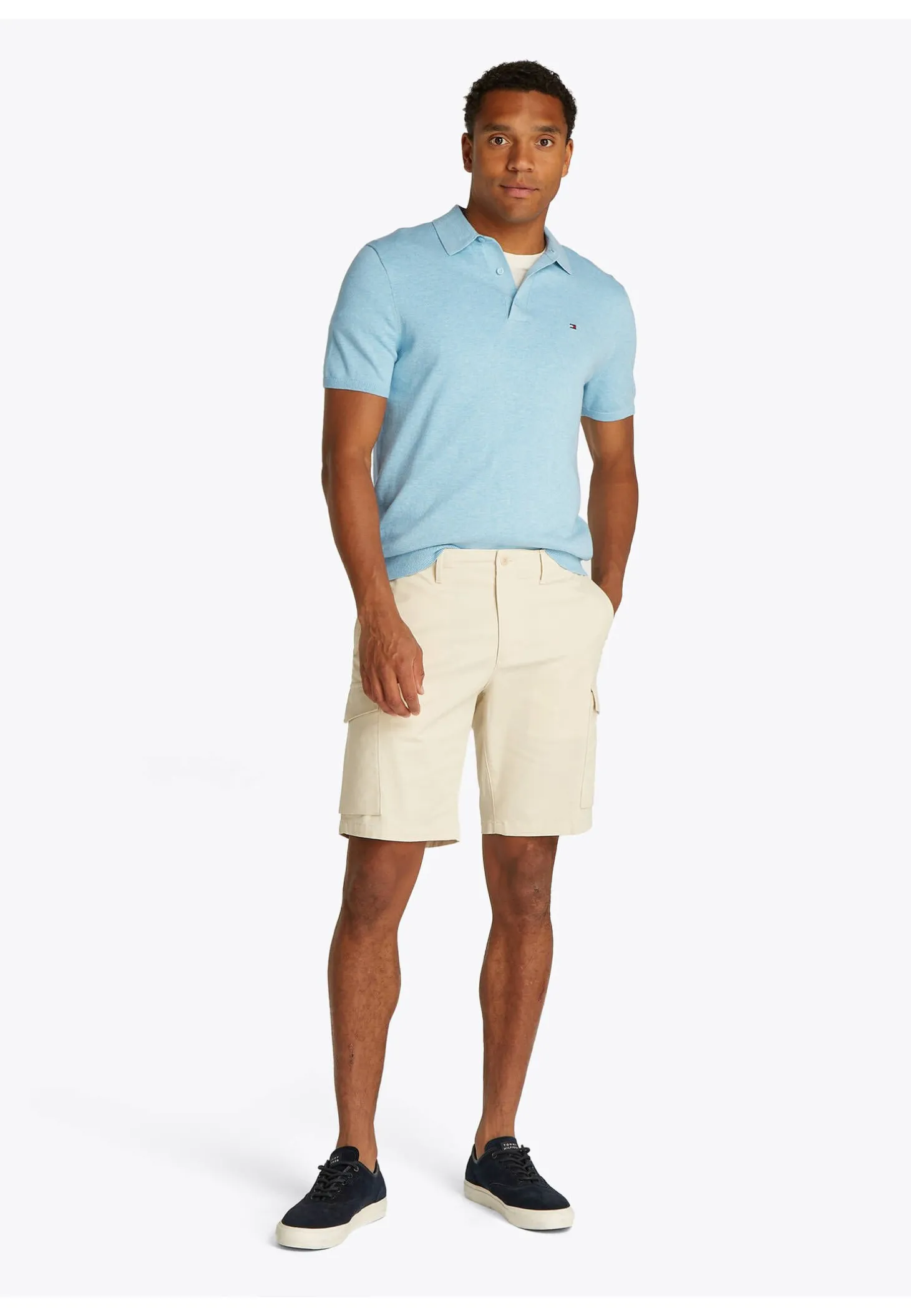 Herren Strick-Poloshirt ESSENTIAL COTTON KNITTED POLO