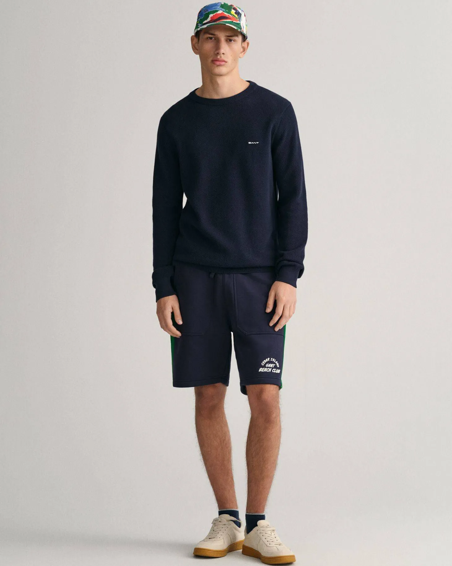 Herren Strickpullover aus Baumwoll-Piqué Regular Fit