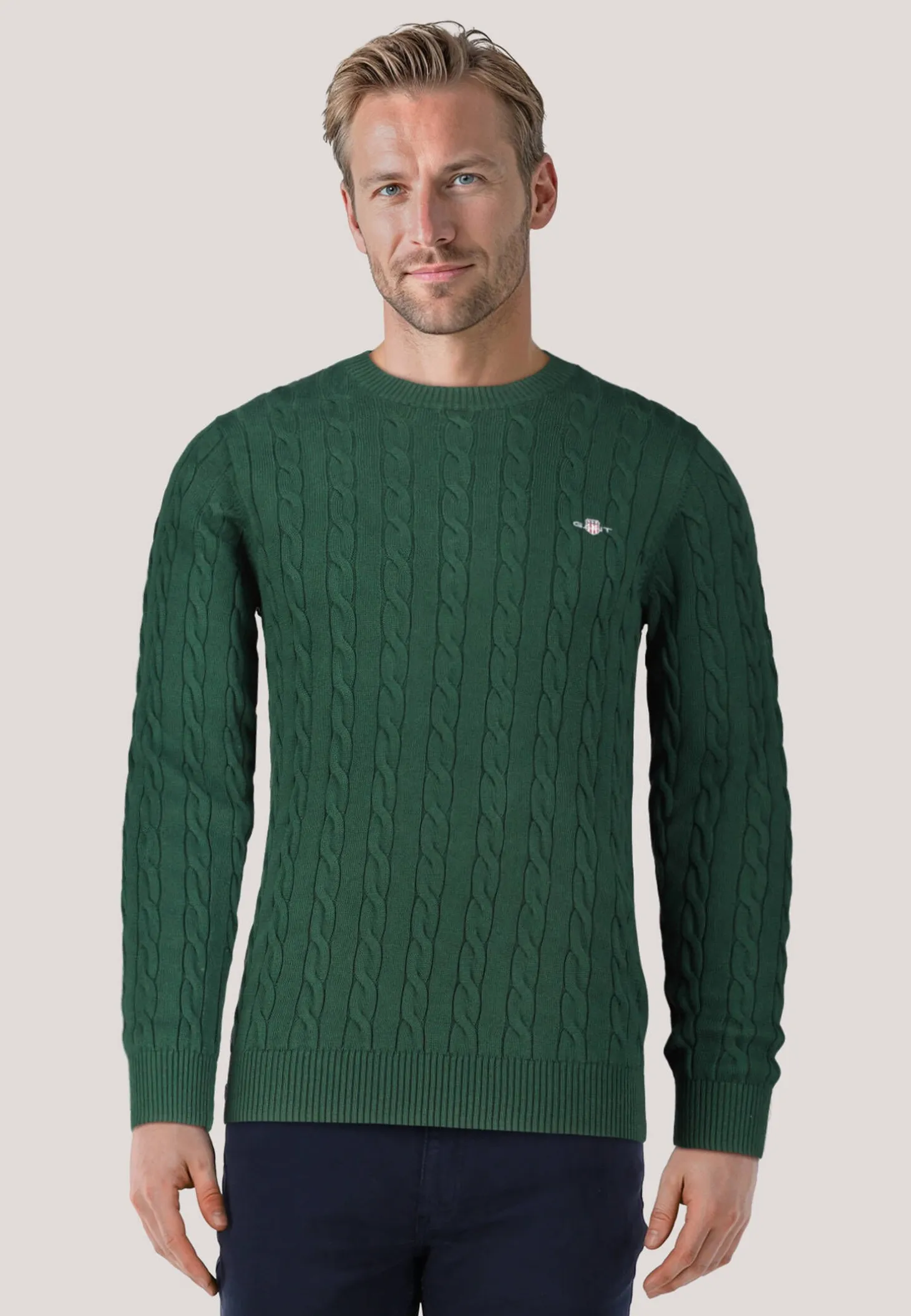 Herren Strickpullover aus Baumwolle COTTON CABLE C-NECK