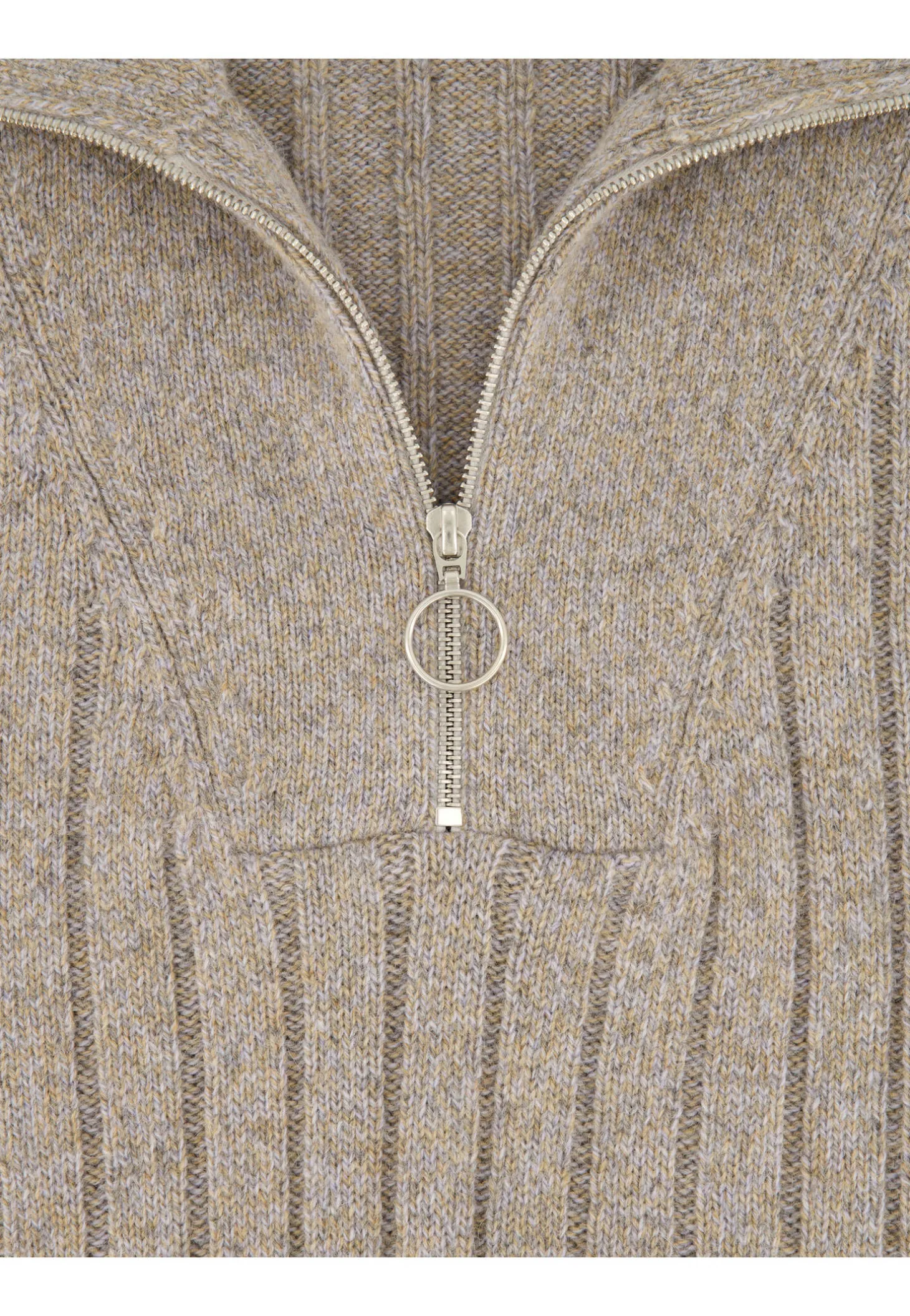 Herren Strickpullover aus Wolle-Alpaka-Mix mit Troyerkragen