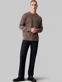 Herren Strickpullover aus Bio-Baumwolle RELAXED LINEAR SWEATER