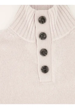 Herren Strickpullover aus Schurwolle und Kaschmir mit Knopfleiste