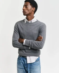 Herren Strickpullover aus Baumwoll-Piqué Regular Fit