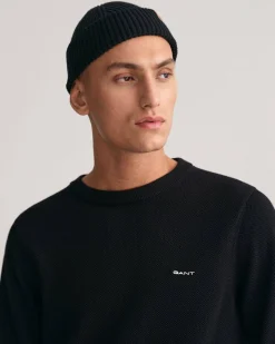 Herren Strickpullover aus Baumwoll-Piqué Regular Fit