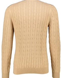 Herren Strickpullover COTTON CABLE NECK