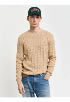 Herren Strickpullover COTTON CABLE NECK
