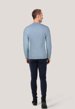 Herren Strickpullover COTTON CABLE C-NECK