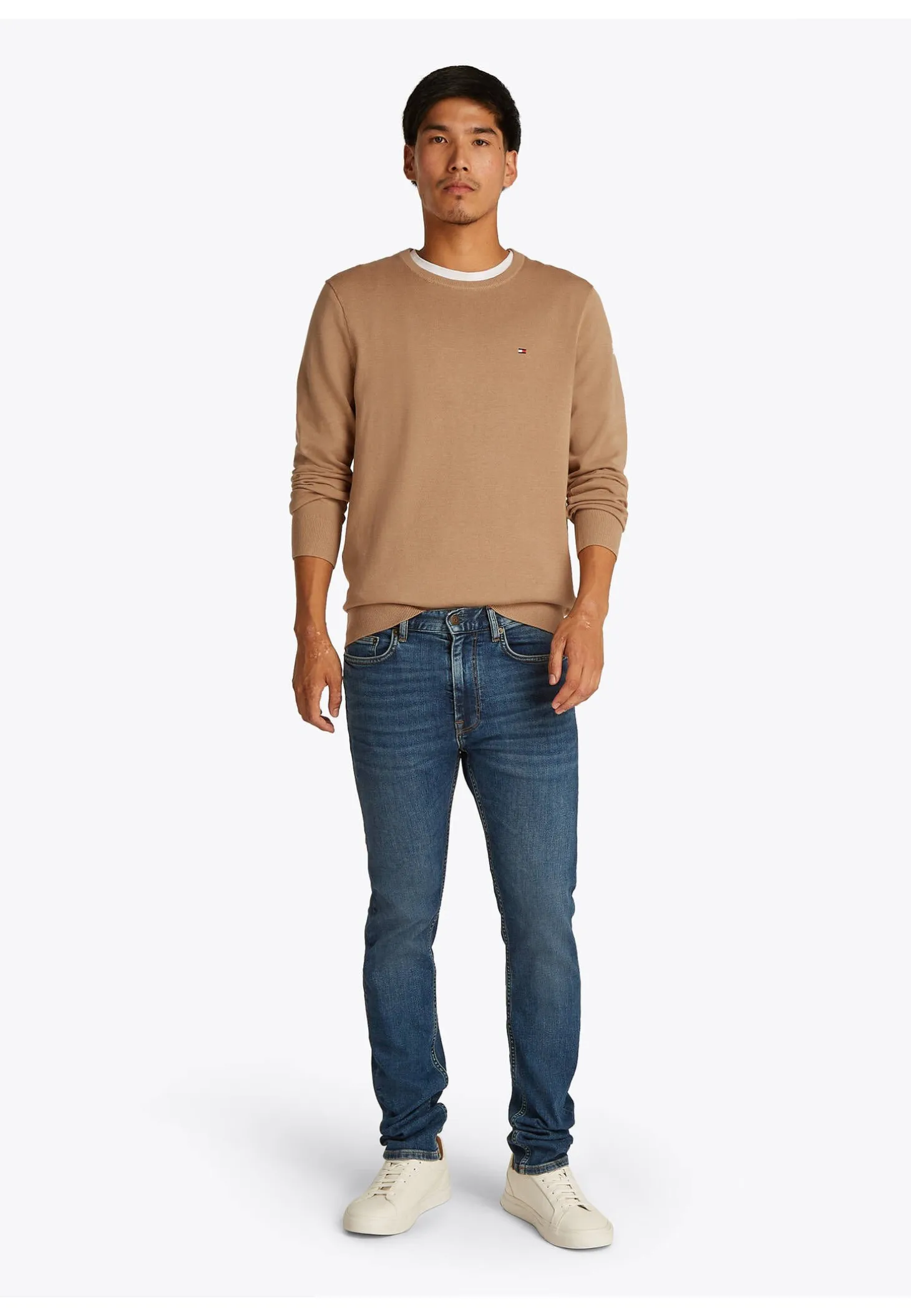 Herren Strickpullover ESSENTIAL COTTON CREW NECK