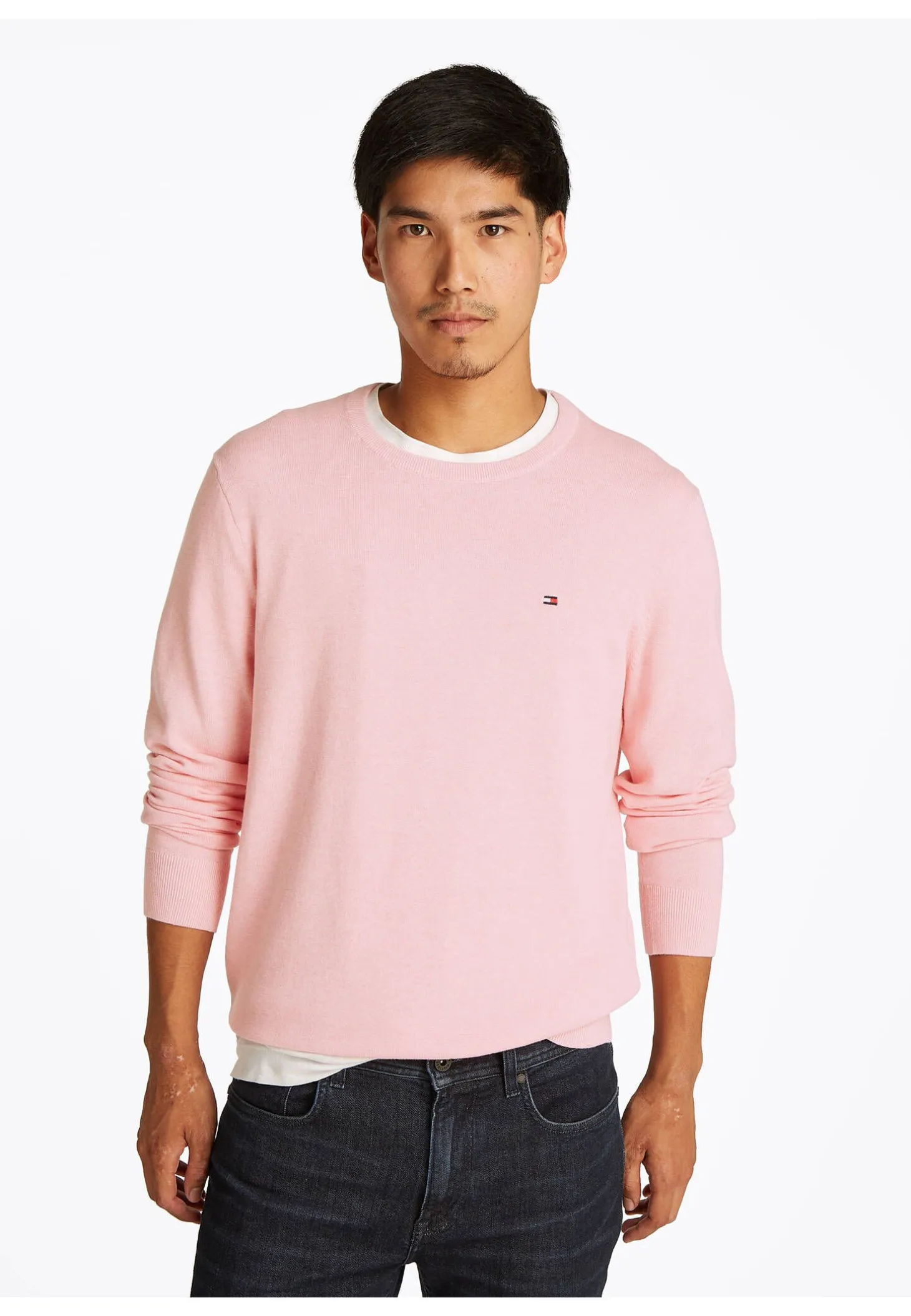 Herren Strickpullover ESSENTIAL COTTON CREW NECK
