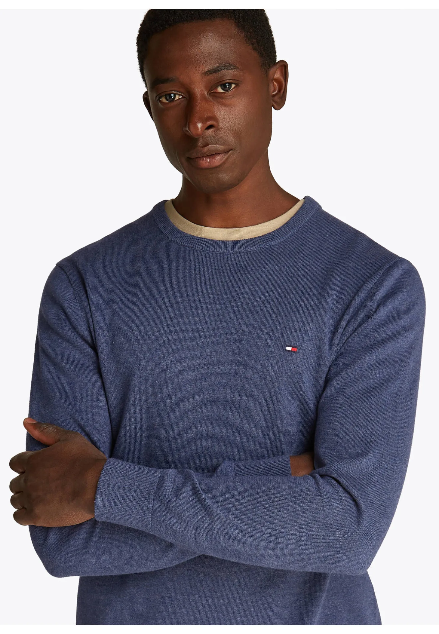 Herren Strickpullover ESSENTIAL COTTON CREW NECK